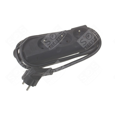 BLOC 3 PRISES AVEC CORDON 3 X 16 NOIR ÉLECTRICITÉ, DOMOTIQUE - 48022