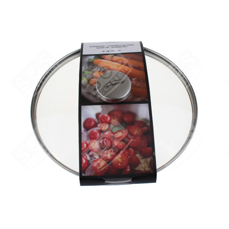 COUVERCLE EN VERRE PYREX 28 CM D'ORIGINE CUISEUR VAPEUR - 6528