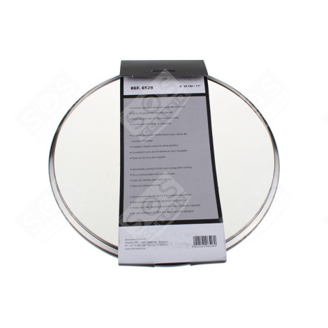COUVERCLE EN VERRE PYREX 28 CM D'ORIGINE CUISEUR VAPEUR - 6528