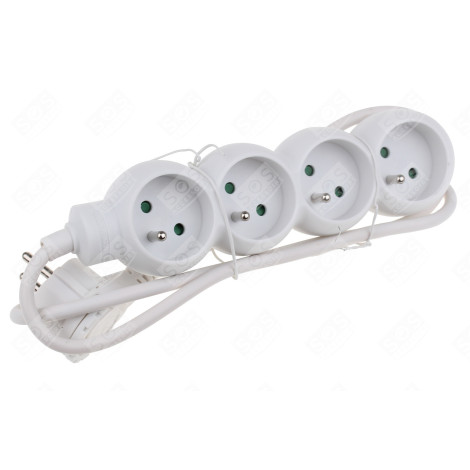 PRISE MULT.BLANC+CORDON 3M 4X16 A. EMBALLE ÉLECTRICITÉ, DOMOTIQUE - 44014