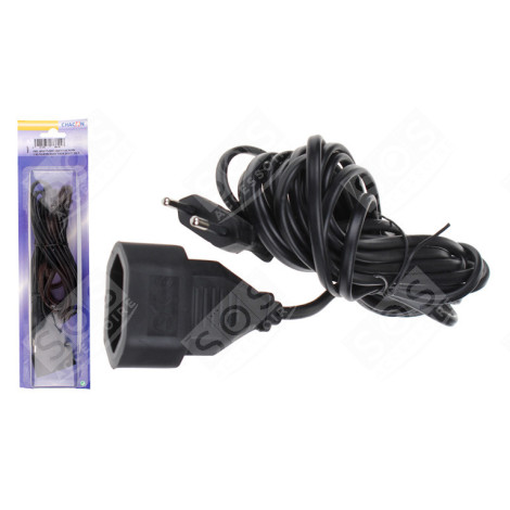 ALLONGE 2X0.75/ 5M NOIR EMBALLE ÉLECTRICITÉ, DOMOTIQUE - 66615