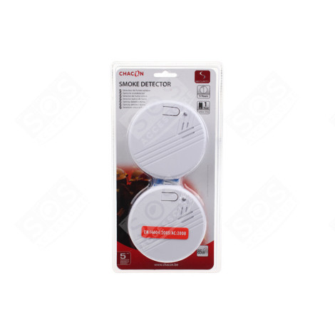 DETECTEUR FUMEE OPTIQUE ECO -BATTERIE 9V - 1 AN - SET DE 2PCS D'ORIGINE ACCESSOIRES ET ENTRETIEN - 34261