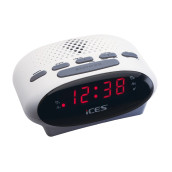 Ices clock radio icr-210 white d'origine