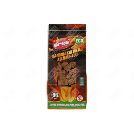 BLOCS ALLUME-FEU ECOLOGIQUE - EMB. 96PCS D'ORIGINE POÊLE À BOIS, CHEMINÉE - ER11662