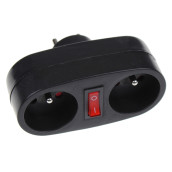 Domino 2 x 16 a avec interrupteur - noir d'origine