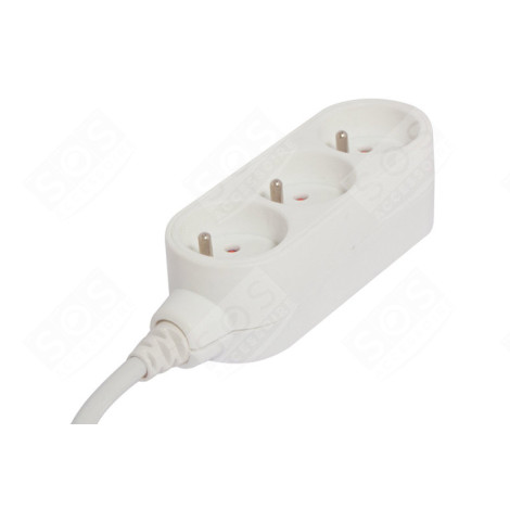 BLOC DESIGN 3 X 16A - 0,5 M - BLANC D'ORIGINE ÉLECTRICITÉ, DOMOTIQUE - 48838