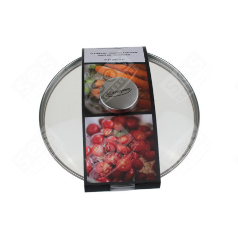 COUVERCLE EN VERRE 24 CM H D'ORIGINE CUISEUR VAPEUR - 6524