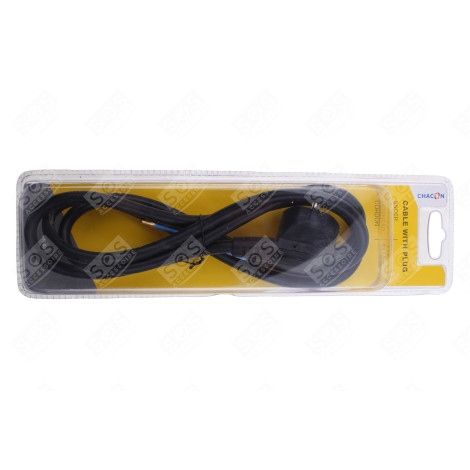 CORDON DE RACCORDEMENT - HO5VVF 3 X 1,5MM² - 1,5 M - NOIR D'ORIGINE ÉLECTRICITÉ, DOMOTIQUE - 63093