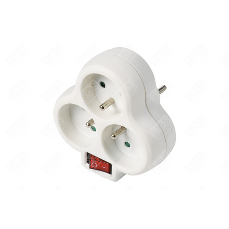 DOMINO 3X16A TRIANGLE (2PÔLES+TERRE) + INTERUPTEUR SOUS BLISTER D'ORIGINE ÉLECTRICITÉ, DOMOTIQUE - 728360