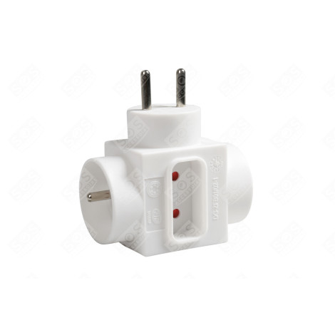 FICHE DOMINO TRIANGULAIRE / TRIPLITE - 2X16A + 1X6A D'ORIGINE ÉLECTRICITÉ, DOMOTIQUE - 485250