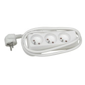 Prise mult.blanc+cordon 3 x 16 a. 1.5 m
