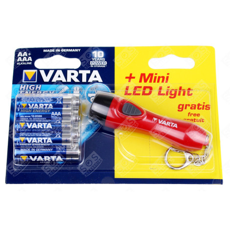 LOT DE 10 PILES AA LR06 AVEC LAMPE MINI LED D'ORIGINE ACCESSOIRES ET ENTRETIEN - 92400121812