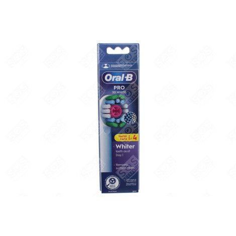 BROSSE À DENTS ORAL-B 3D WHITE REFILL XF 4CT D'ORIGINE BROSSE À DENTS ÉLECTRIQUE - 8006540894750