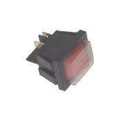 Inter 16a 4 contacts.lum.rouge 26x21 protect.pvc