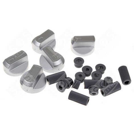 KIT DE 5 BOUTONS CHROMES UNIVERSELS FOUR, CUISINIÈRE - 228600065