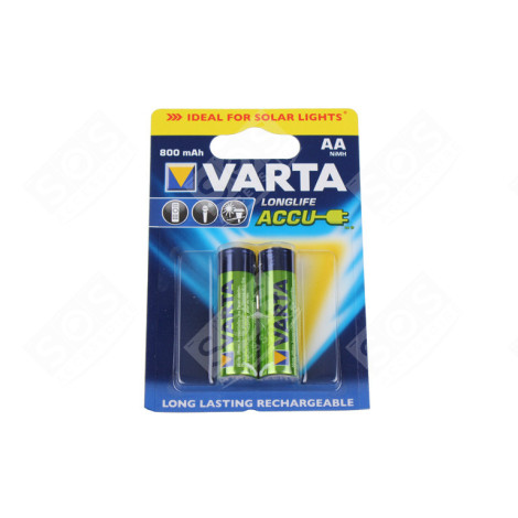 LOT DE 2 PILES RECHARGEABLES AA 800MAH VARTA ACCU SOLAR D'ORIGINE ACCESSOIRES ET ENTRETIEN - 56736101402