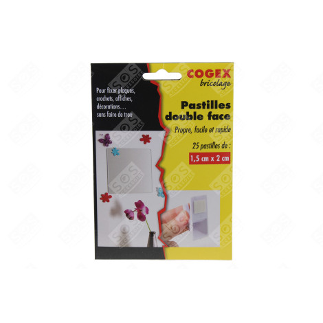 PASTILLES ADHESIVES DOUBLE FACE 25 PIÈCES. PROPRE, D'ORIGINE ACCESSOIRES ET ENTRETIEN - 84107