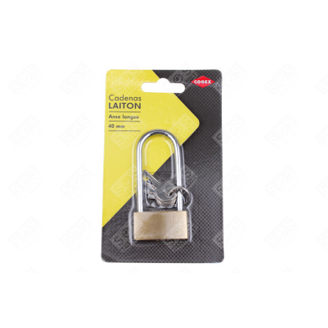 CADENAS LAITON ANSE HAUTE 40MM + 2 CLES D'ORIGINE ACCESSOIRES ET ENTRETIEN - 80637