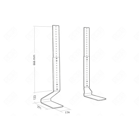 PIEDS TV UNIVERSELS FIT-UP TAILLE XL TÉLÉVISION - 35310