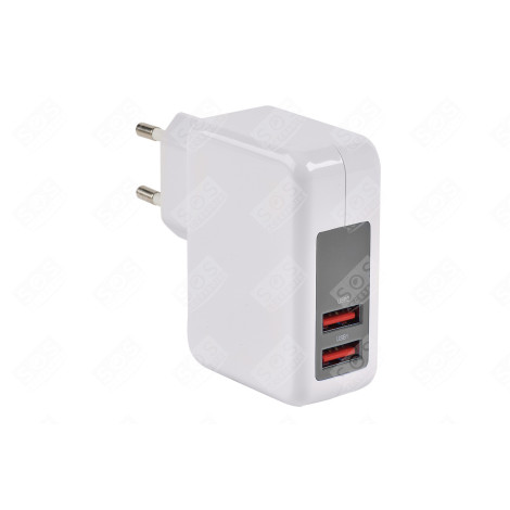 2 X USB A CHARGEUR 230V - 5V/2.4A + 1A D'ORIGINE INFORMATIQUE - 728203