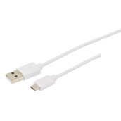Micro usb m / usb m - 2.4a - 1m - blanc d'origine