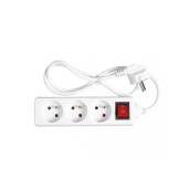 Prise mult.blanc+cord.+ interrupt3x16a. 1.5 m d'origine