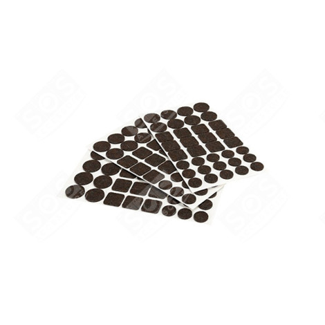 PATIN ADHESIF FEUTRE CARRE/ROND MARRON ASSORTIMENT D'ORIGINE ACCESSOIRES ET ENTRETIEN - 82557