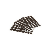 Patin adhesif feutre carre/rond marron assortiment d'origine