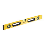 Niveau aluminium rectangulaire 2 poignées + 3 fioles d'origine