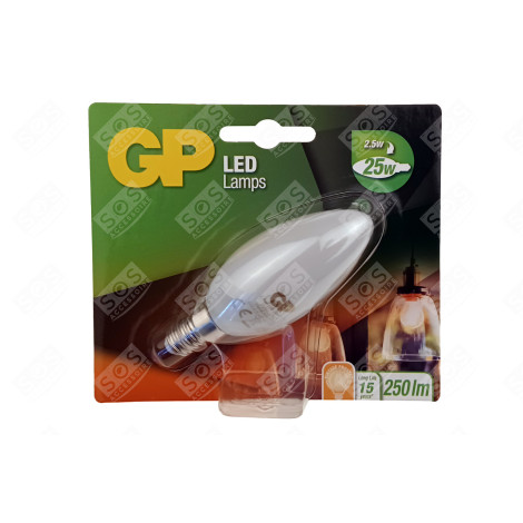 AMPOULE LED GP 080411 E14 B35 BOUGIE FLAMME FROST D'ORIGINE LUMINAIRE - 745GPCAN080411CE1