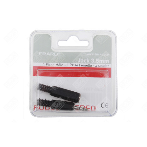 1 FICHE JACK 3.5MM M + 1 PRISE JACK 3.5MM F - A SO D'ORIGINE TÉLÉVISION - 721836