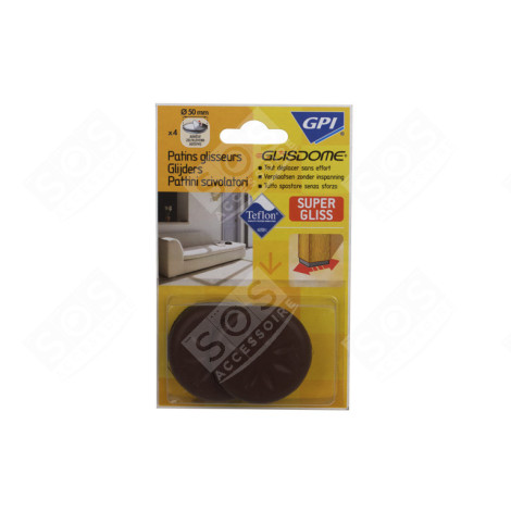 PATIN GLISSEUR ALVEOLE ADHESIF 50MM DIAM MARRON ACCESSOIRES ET ENTRETIEN - 3100345319038