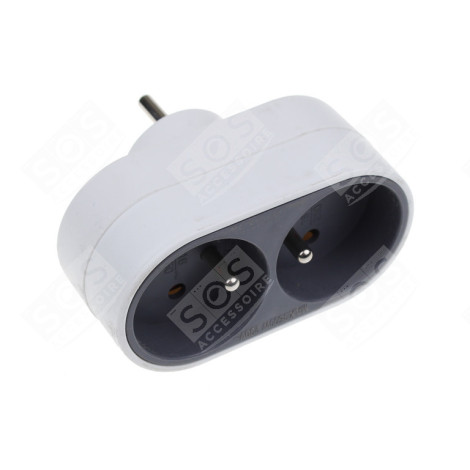 DOMINO DESIGN 2 X 16A GRIS/BLANC D'ORIGINE ÉLECTRICITÉ, DOMOTIQUE - 48822