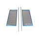 KIT FILTRE MÉTALLIQUE AVEC RAILS 840X176MM D'ORIGINE HOTTE - 576634