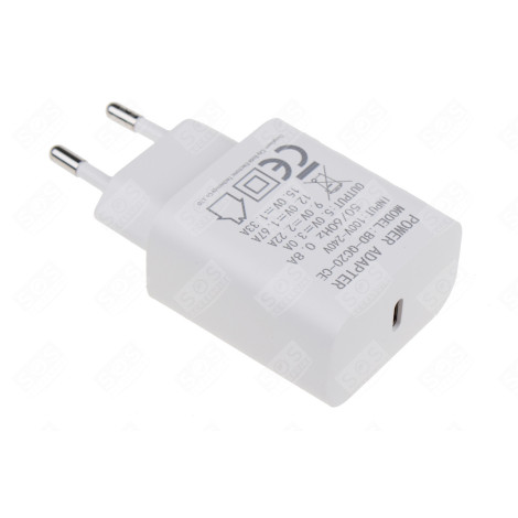 ADAPTATEUR DE CHARGE - USB +CABLE USBA/C WIT - 5V /2.4A D'ORIGINE INFORMATIQUE - 728200