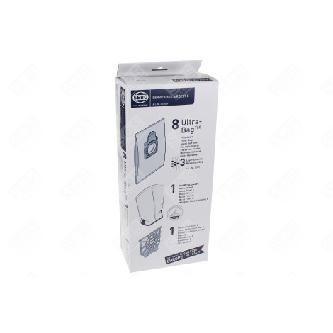 LOT DE 8 SACS AVEC FILTRE SERIE E D'ORIGINE ASPIRATEUR - 8334ER