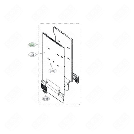 BOITIER DE CONTRÔLE (REPÈRE 120A) FRIGO, RÉFRIGÉRATEUR, CONGÉLATEUR - ABQ76880301