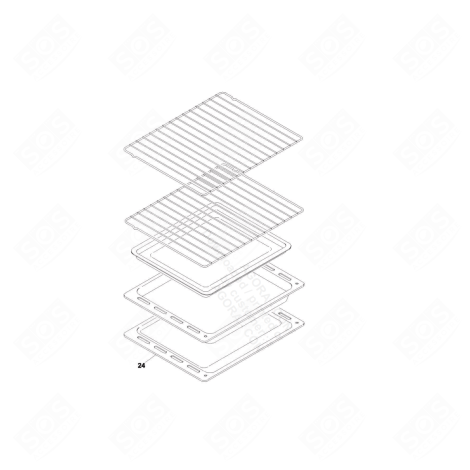 TABLETTE (REPÈRE 24) FOUR, CUISINIÈRE - 70029611