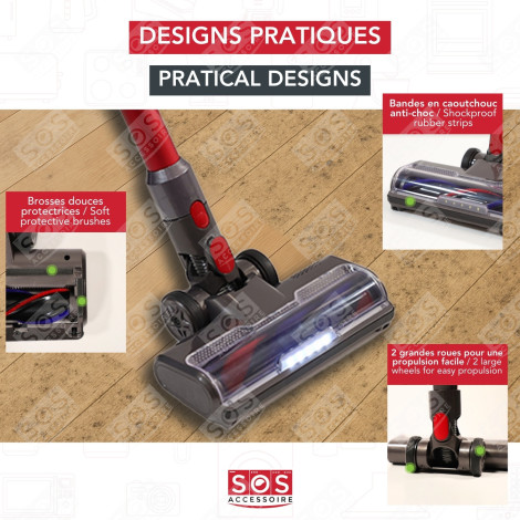 BROSSE COMPATIBLE V7/V8/V10/V11/V15 ASPIRATEUR - D009