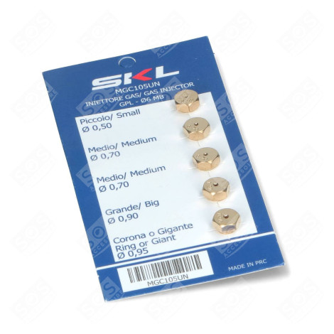 KIT INJECTEUR BUTANE/PROPANE 6 MB FOUR, CUISINIÈRE - MGC105UN