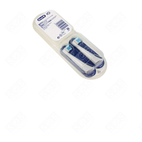 BROSSES À DENTS - REMPLACEMENT - IO ULTIMATE CLEAR WHITE - PACK 2 D'ORIGINE BROSSE À DENTS ÉLECTRIQUE - 4210201301653