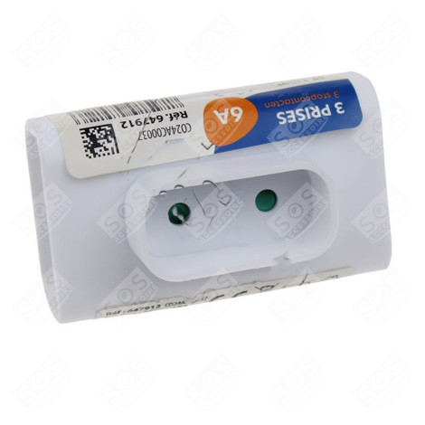 FICHE DOMINO TRIPLE / FICHE TRIPLITE - 6A ÉLECTRICITÉ, DOMOTIQUE - 647912