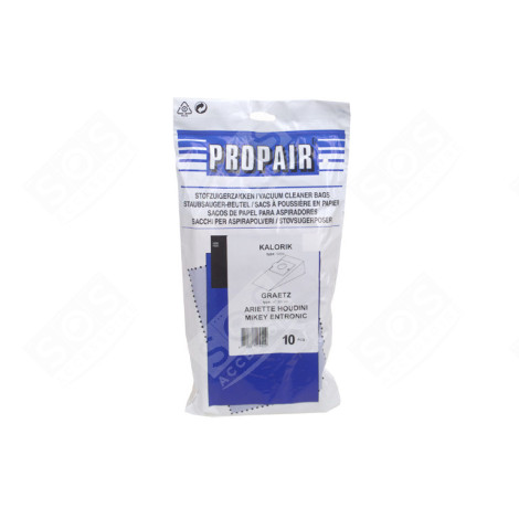 LOT DE 10 SACS H14 ASPIRATEUR - 40452