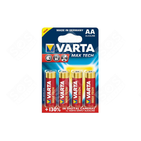 LOT DE 4 PILES VARTA MAXI TECH AA - LR06 D'ORIGINE ACCESSOIRES ET ENTRETIEN - 4706101404