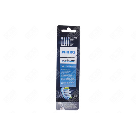 LOT DE 4 TÊTES PREMIUM PLAQUE DEFENSE D'ORIGINE BROSSE À DENTS ÉLECTRIQUE - HX904417