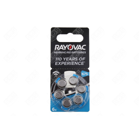 LOT DE 6 PILES APPAREIL AUDITIF - MOD 675 - PR44 - 1.45V D'ORIGINE ACCESSOIRES ET ENTRETIEN - 4600945416
