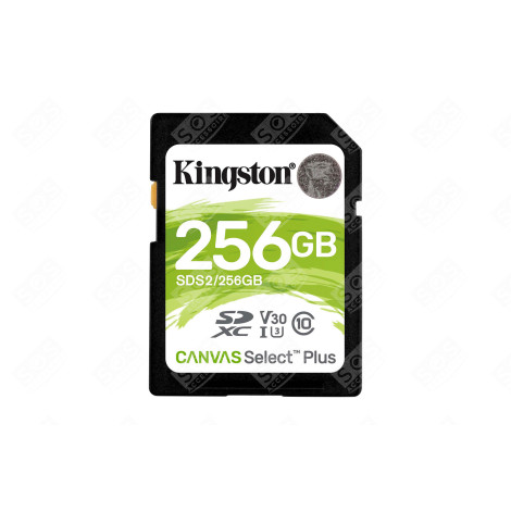 KINGSTON CANVAS SELECT PLUS FLASH MEMORY SDXC 256GB UHS1 U3 D'ORIGINE INFORMATIQUE - 5485138