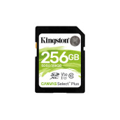Kingston canvas select plus flash memory sdxc 256gb uhs1 u3 d'origine