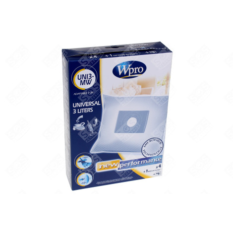 LOT DE 4 SACS AVEC FILTRE MOTEUR D'ORIGINE ASPIRATEUR - 481281718708