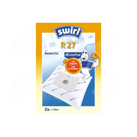LOT DE 4 SACS + 1 FILTRE R27 D'ORIGINE ASPIRATEUR - 6762602